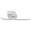 Claquettes Caf&eacute; Noir JS801 Blanc