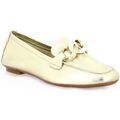 Mocassins Reqin's Mocassins cuir lamin&eacute; Argent&eacute;