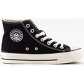 Baskets montantes Victoria BOTTINE TRIBU TOILE LOGO R&Eacute;TRO SEMELLE BRILLANTE 1057101 Noir Grenoble