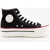 Baskets montantes Victoria BOTTINE TRIBU TOILE LOGO R&Eacute;TRO SEMELLE DOUBLE 1061121 Noir
