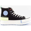 Baskets montantes Victoria BOTTINE TRIBU TOILE LOGO R&Eacute;TRO SEMELLE DOUBLE 1061128 Noir