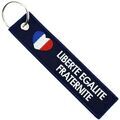 Porte cl&eacute; Clj Charles Le Jeune Porte-cl&eacute;s Coeur Libert&eacute; &eacute;galit&eacute; Fraternit&eacute; Bleu Grenoble