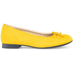 Ballerines Gabor Ballerines en cuir velours &agrave; talon block d&eacute;croch&eacute; Jaune