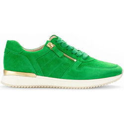 Baskets Gabor Baskets en cuir velours &agrave; talon compens&eacute; Vert