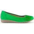 Ballerines Gabor Ballerines en cuir velours &agrave; talon compens&eacute; Vert