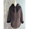 Manteau Vintage Manteau d'hiver brun chocolat, Taille 48