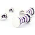Boutons de manchettes Tony & Paul Boutons de manchette Sablier violet Argent&eacute; et violet Violet Grenoble