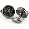 Boutons de manchettes Tony & Paul Boutons de manchette m&eacute;canisme de montre Montreux Gris platine Gris