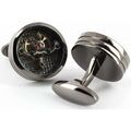 Boutons de manchettes Tony & Paul Boutons de manchette m&eacute;canisme de montre Montreux Gris platine Gris