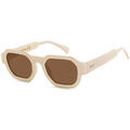 Lunettes sur Grenoble : Lunettes de soleil Xlab ENDERBY Lunettes de soleil, Ivoire mat/Marron, 53 mm