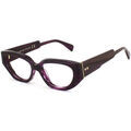 Lunettes de soleil Xlab TAVOLARA Cadres Optiques, Violet stri&eacute; transparent/Marron,