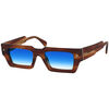 Lunettes de soleil Xlab Auckland Lunettes de soleil, Marron ray&eacute;/Bleu clair, 53 mm