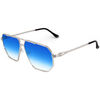 Lunettes de soleil Xlab PROCIDA Lunettes de soleil, Argent/Bleu clair, 64 mm Argent&eacute;