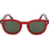 Lunettes de soleil Xlab 8004 style moscot Lunettes de soleil, Bordeaux/Vert G15, 58