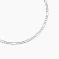 Bijoux sur Grenoble : Histoire d'Or Collier Or Blanc Maille Altern&eacute;e 1/3