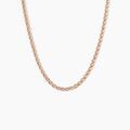 Bijoux sur Grenoble : Histoire d'Or Collier Capucin Or Rose Maille Marine Plate