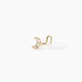 Bijoux sur Grenoble : Histoire d'Or Piercing Mounna Or Jaune Oxyde De Zirconium