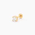 Bijoux sur Grenoble : Histoire d'Or Piercing D'oreille Or Jaune Albizias Oxydes De Zirconium
