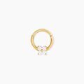 Bijoux sur Grenoble : Histoire d'Or Piercing Fu Or Jaune Oxyde De Zirconium