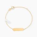 Bijoux sur Grenoble : Histoire d'Or Bracelet Identit&eacute; Helee Or Jaune Perle De Culture