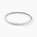 Histoire d'Or Bracelet Jonc Alane Or Blanc Oxyde De Zirconium