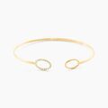 Bijoux sur Grenoble : Histoire d'Or Bracelet Jonc Seth Or Jaune Oxyde De Zirconium