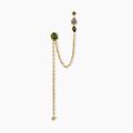Histoire d'Or Bijou D'oreilles Angelica Plaque Or Jaune Oxyde Zirconium Labradorite