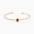 Bijoux sur Grenoble : Histoire d'Or Bracelet Jonc Vintage Love Plaque Or Jaune Pierre De Synthese