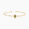 Histoire d'Or Bracelet Jonc Vintage Love Plaque Or Jaune Aventurine