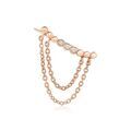 Bijoux sur Grenoble : Histoire d'Or Bijou D'oreille Unitaire Katelyn Argent Rose Oxyde De Zirconium