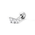 Bijoux sur Grenoble : Histoire d'Or Piercing D'oreille Unitaire Delphie Argent Blanc Oxyde De Zirconium