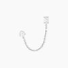 Histoire d'Or Bijou D'oreille Unitaire Kirstie Argent Blanc Oxyde De Zirconium