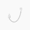 Histoire d'Or Bijou D'oreille Unitaire Eclat D'Aurore Argent Blanc Oxyde De Zirconium