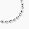 Bijoux sur Grenoble : Histoire d'Or Collier Carrus Maille Grain De Cafe Argent Blanc