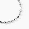Histoire d'Or Collier Carrus Maille Grain De Cafe Argent Blanc