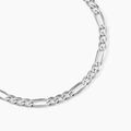 Bijoux sur Grenoble : Histoire d'Or Cha&icirc;ne Vivian Maille Alternee 1/3 Argent Blanc