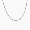 Bijoux sur Grenoble : Histoire d'Or Collier Cacilda Maille Corde Argent Blanc