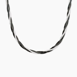 Histoire d'Or Collier Ehud Argent Bicolore