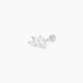 Histoire d'Or Piercing D'oreille Unitaire Fox Argent Rhodi&eacute; Oxyde De Zirconium