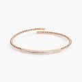 Histoire d'Or Bracelet Jonc Fuerza Argent Rose Oxyde De Zirconium
