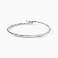Histoire d'Or Bracelet Jonc Fuerza Argent Blanc Oxyde De Zirconium