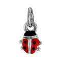 Pendentifs sur Artemare : Pendentif en argent coccinelle color&eacute;e
