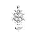 Pendentifs sur Artemare : Pendentif croix Huguenote en argent petit mod&egrave;le