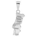 Pendentif en argent carte du Portugal petit mod&egrave;le Artemare