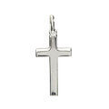 Pendentifs sur Artemare : Pendentif croix en argent rhodi&eacute; plate et lisse