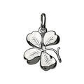 Pendentif en argent tr&egrave;fle &agrave; quatre feuilles nervur&eacute; Artemare