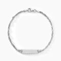Histoire d'Or Bracelet Identit&eacute; Halia Argent Blanc