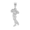 Pendentif en argent rhodi&eacute; carte d'Italie petit mod&egrave;le