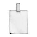 Pendentifs sur Artemare : Pendentif en argent plaque G.I. rectangulaire &agrave; graver - dimensions 19mm X 25mm - plaque prestige