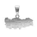 Pendentifs sur Artemare : Pendentif en argent carte de la Turquie